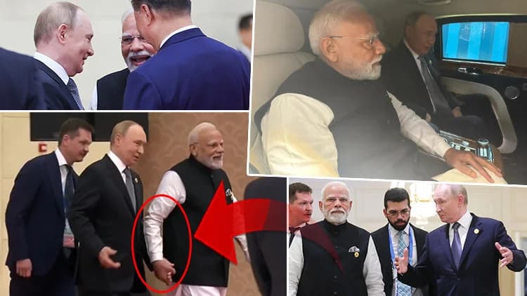 Modi ve Putin’in ŞİÖ Zirvesindeki Samimi Anları Dünya Basınında Yankı Buldu
