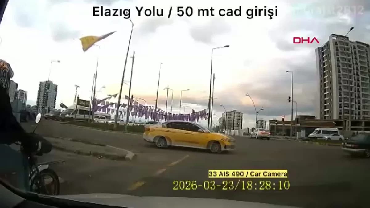 Diyarbakır’da Motosiklet Devrildi: Kazanın Anı Kamerada