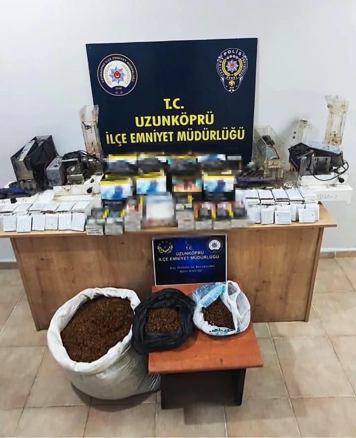Edirne’de Kaçak Tütün ve Makaron Operasyonu
