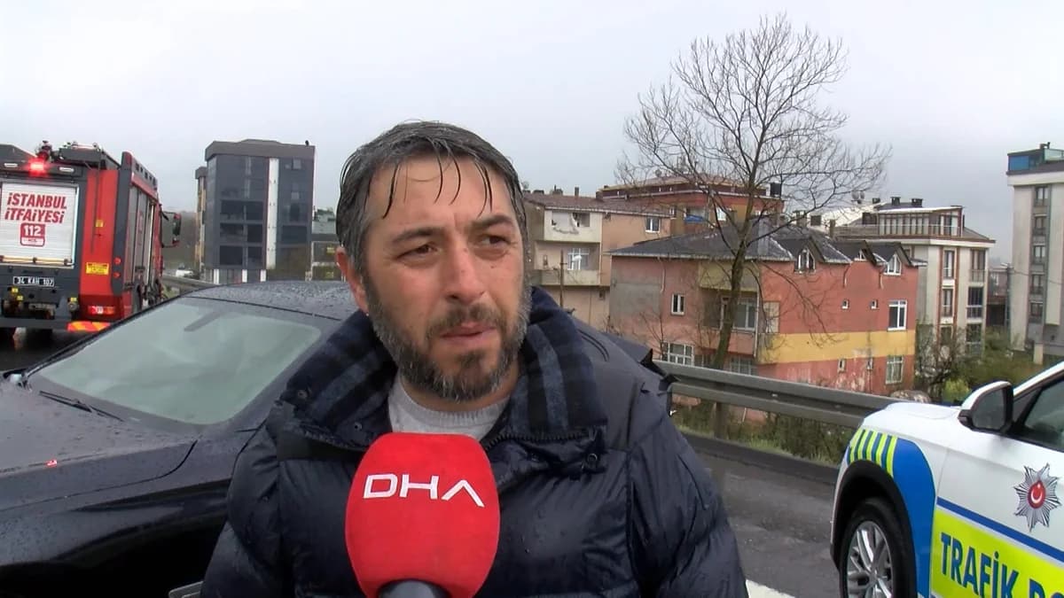 Çekmeköy Kuzey Marmara Otoyolu’nda Yağış Sonrası Zincirleme Kaza: 1 Ağır, 4 Yaralı