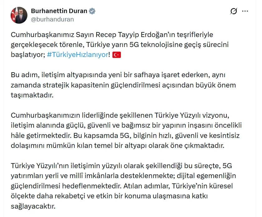 Dijital Egemenlik İçin 5G Adımı