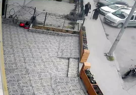 İstanbul Avcılar’da Çiçek Hırsızlığı: Bastonla Geldi, Saksıları Boşalttı