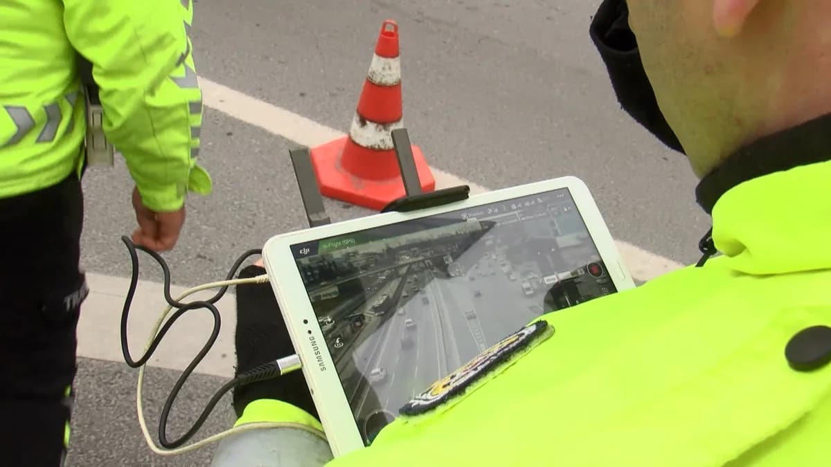 D-100’de Dronlu Denetim: 500 Bin Lira Cezaya Vurgu