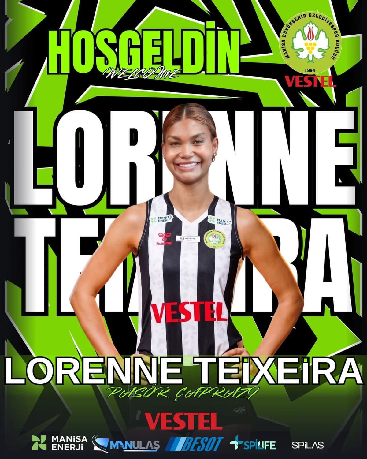 Manisa Voleyboluna Brezilyalı Yıldız: Lorenne Teixeira Vestel Manisa BŞB’de!