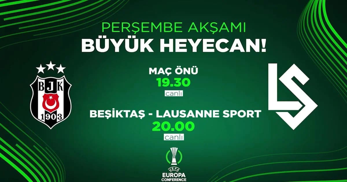 Beşiktaş-Lausanne Rövanşı SHOW TV’de: Maç Heyecanı Evlere Taşınıyor!