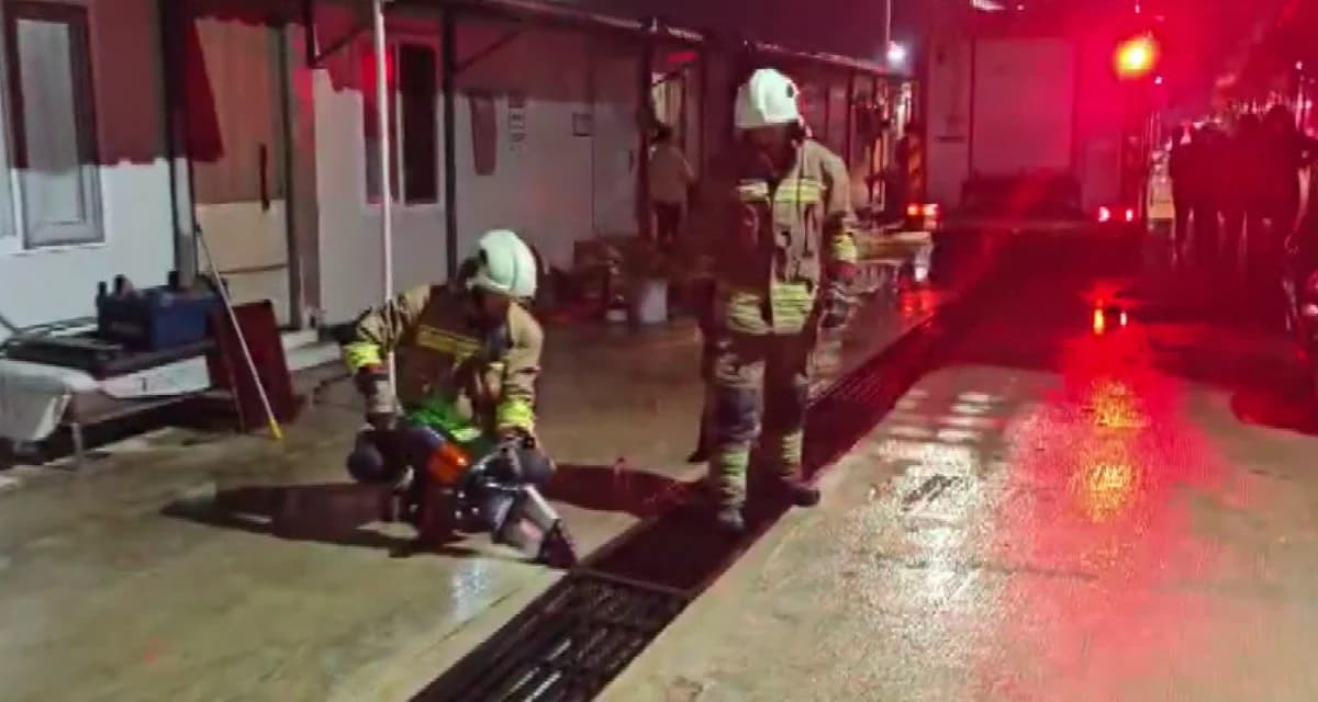 İskenderun’da Mazgalda Mahsur Kalan Kedi ve Yavruları Kurtarıldı