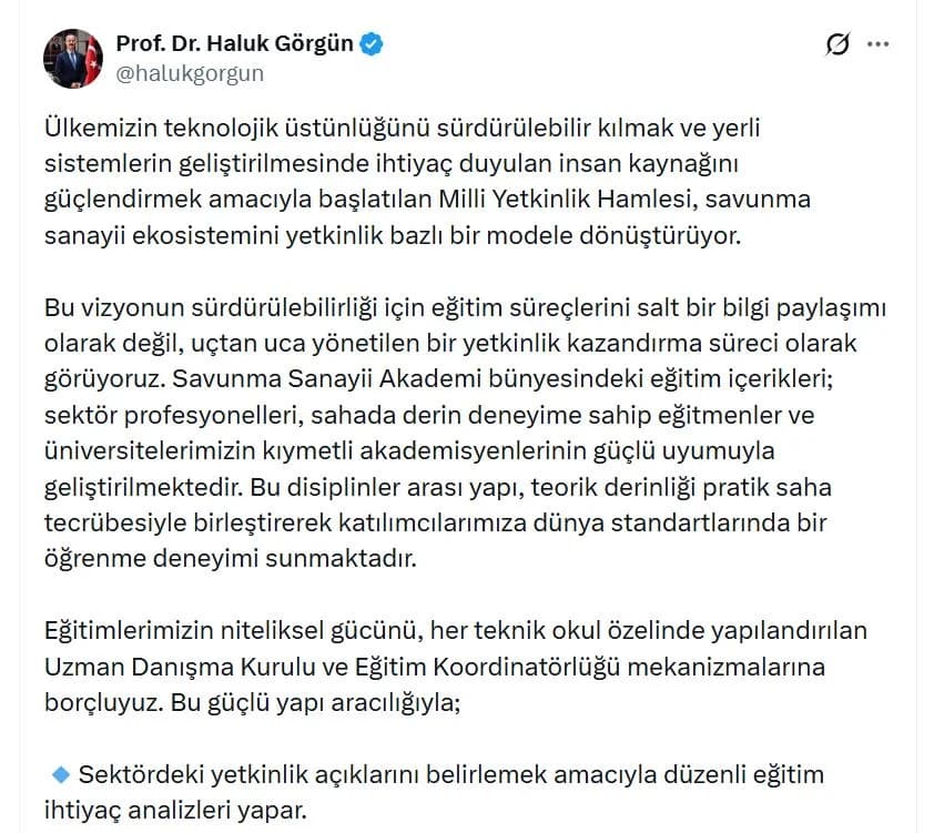 Savunma Sanayii Akademi ile Geleceğe Yatırım