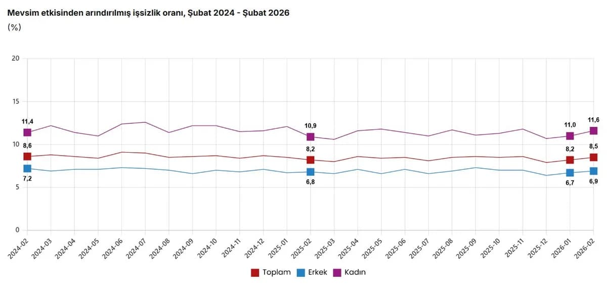 Şubat 2026 İşsizlik Raporu: Türkiye’de İşsizlik Oranı Yükseldi