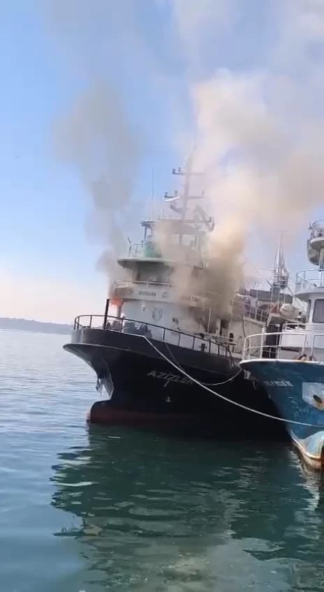 Sarıyer’de Balıkçı Teknesinde Yangın