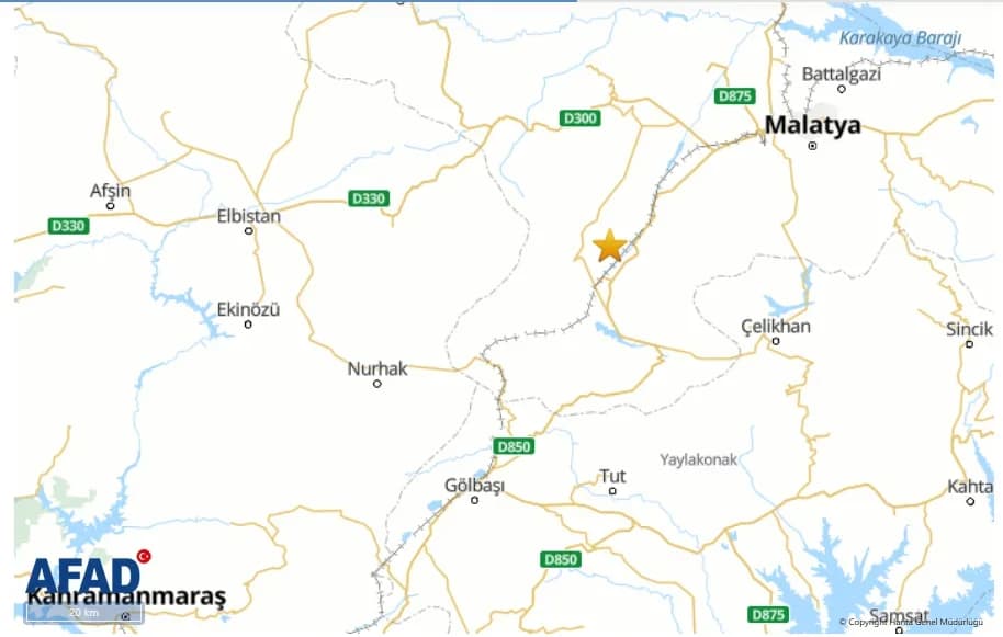 Malatya’da korkutan deprem: AFAD sarsıntının derinliğini 13 kilometre olarak açıkladı