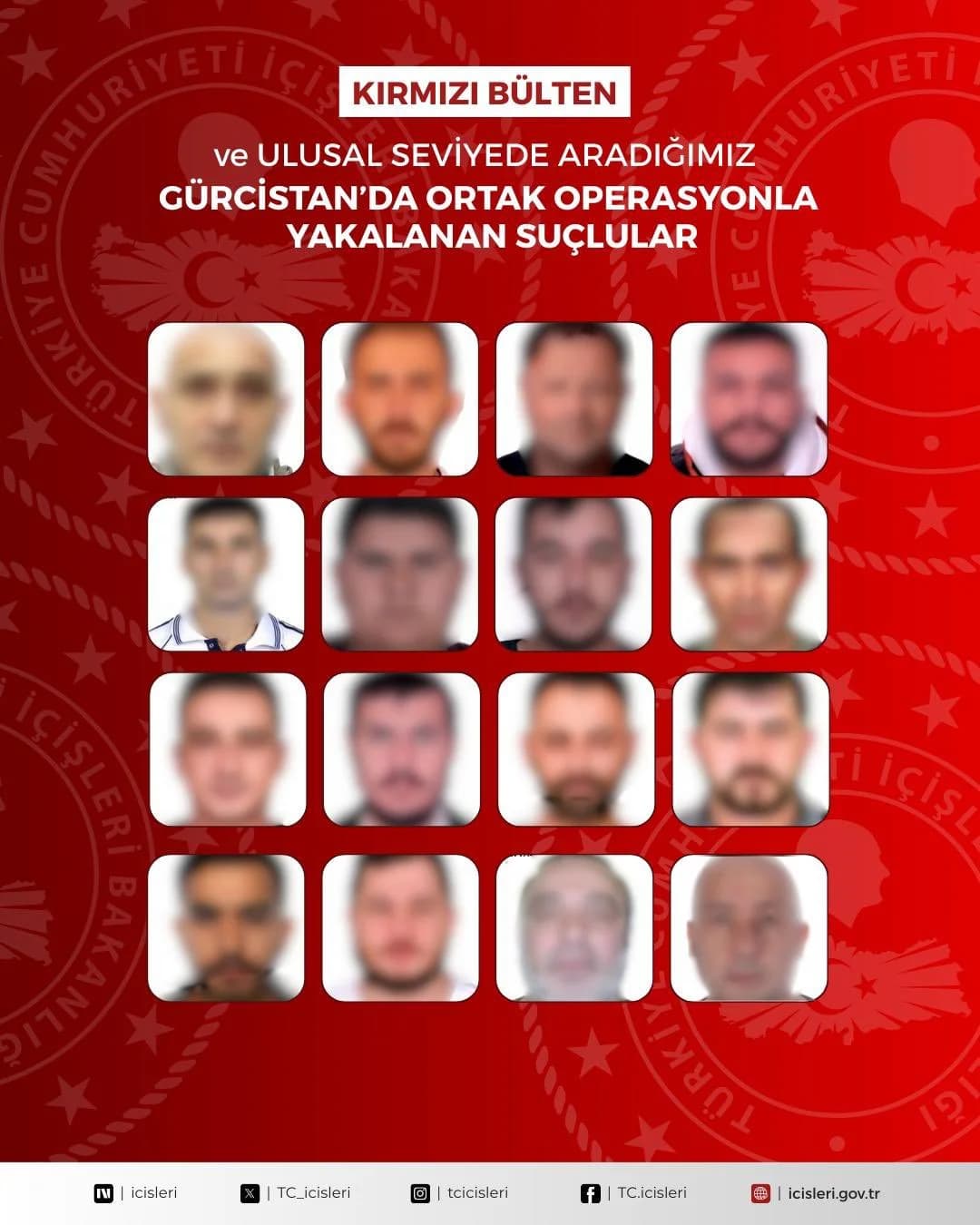 Gürcistan’da Kırmızı Bültenle Aranan 16 Suçlu Yakalandı