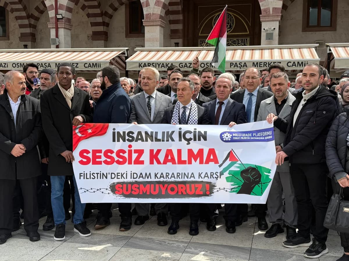 Tokat’ta İsrail’in İdam Yasası’na Karşı Tepki Gösterildi