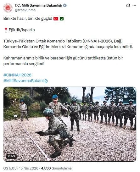 Türkiye ve Pakistan Askerlerinden Ortak Komando Tatbikatı