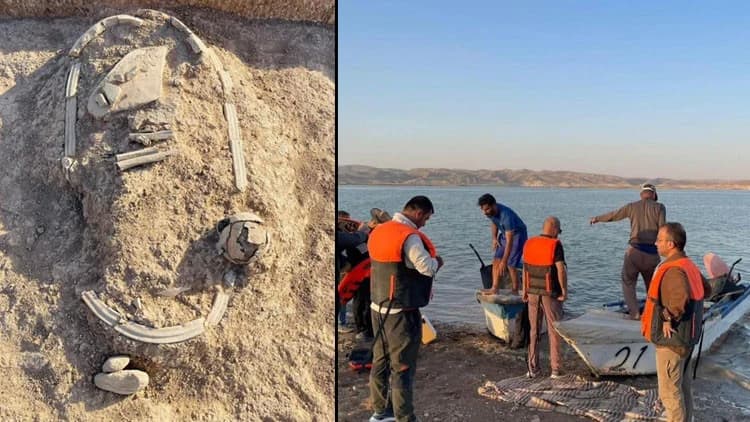 Kuraklık Musul’da Antik Kenti Gün Yüzüne Çıkardı: Baraj Suları Çekildi