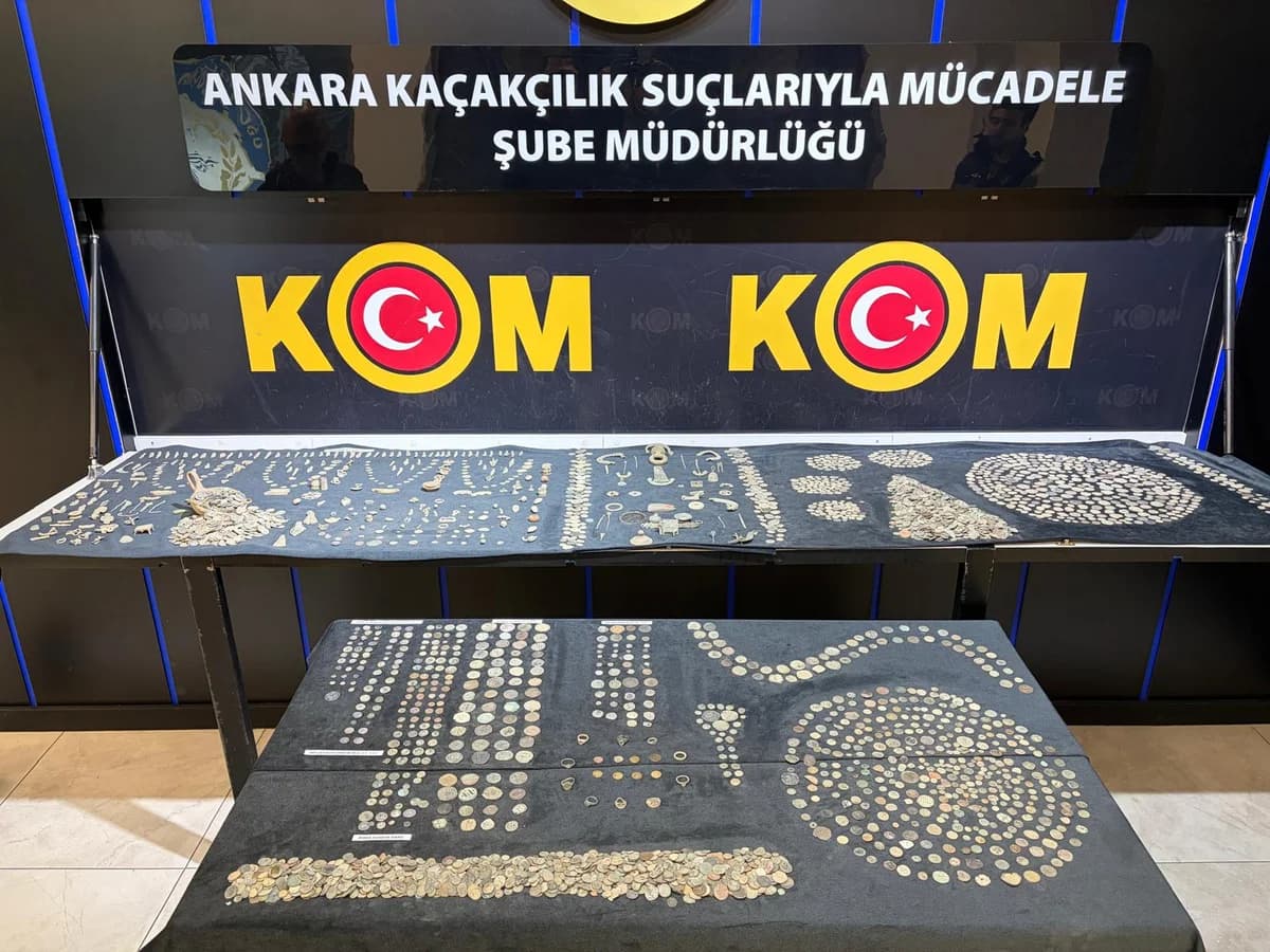Ankara’da Tarihi Eser Kaçakçılığına Düzenlenen Operasyonda 6 Bin 382 Eser Ele Geçirildi