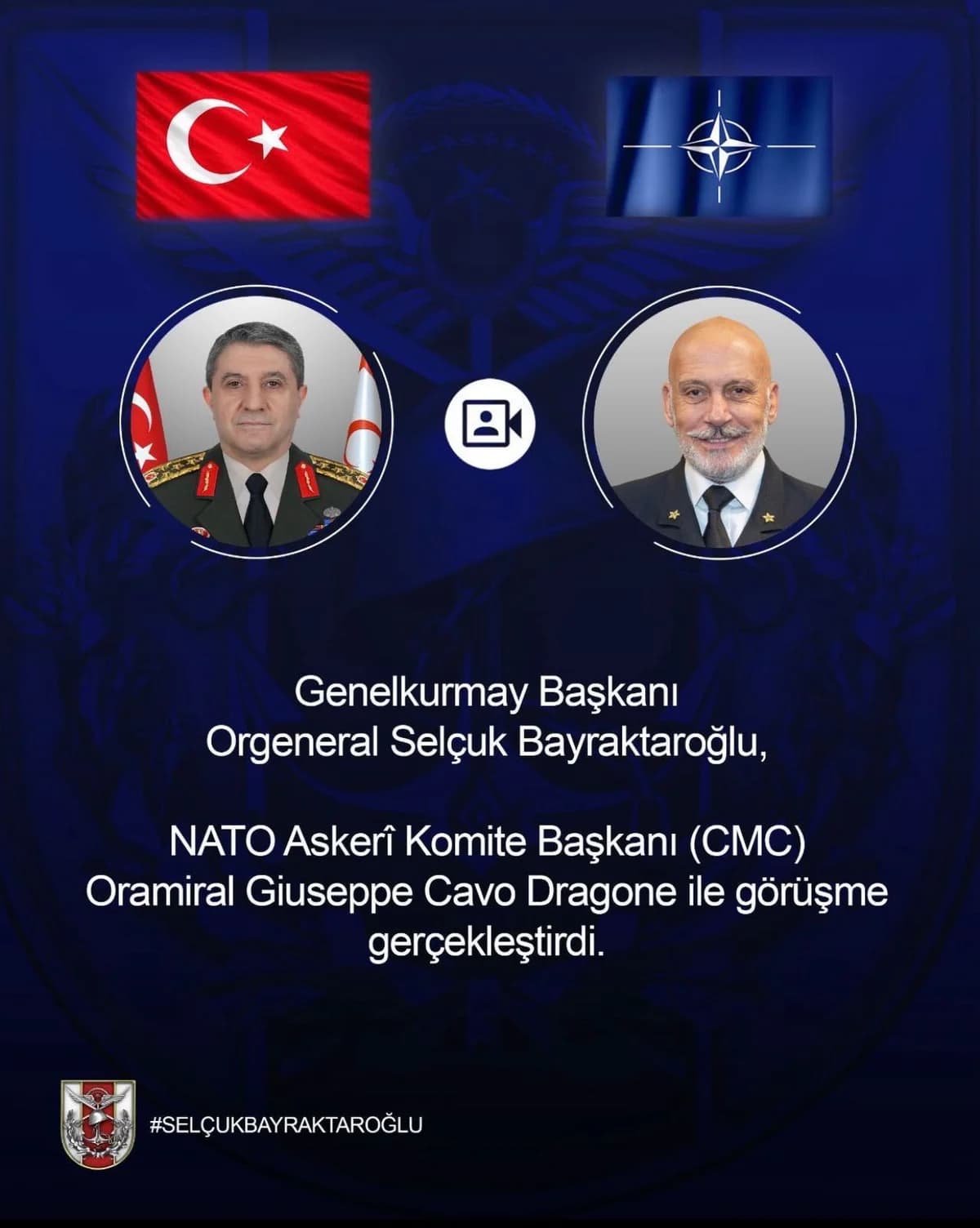 Genelkurmay Başkanı Bayraktaroğlu, NATO Askeri Komite Başkanı ile Görüşme Gerçekleştirdi