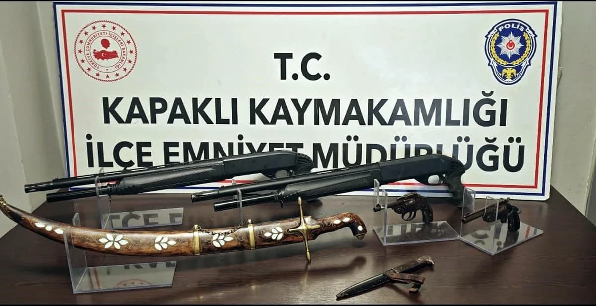 Tekirdağ’da Tarihi Silah Operasyonu: Evde Çanakkale Savaşları Dönemi Eserleri Çıktı