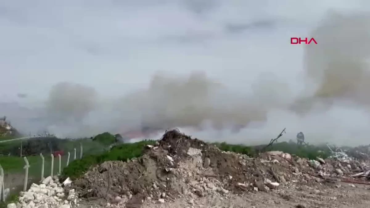 Tekirdağ’da Atık Deposunda Yangın Çıktı