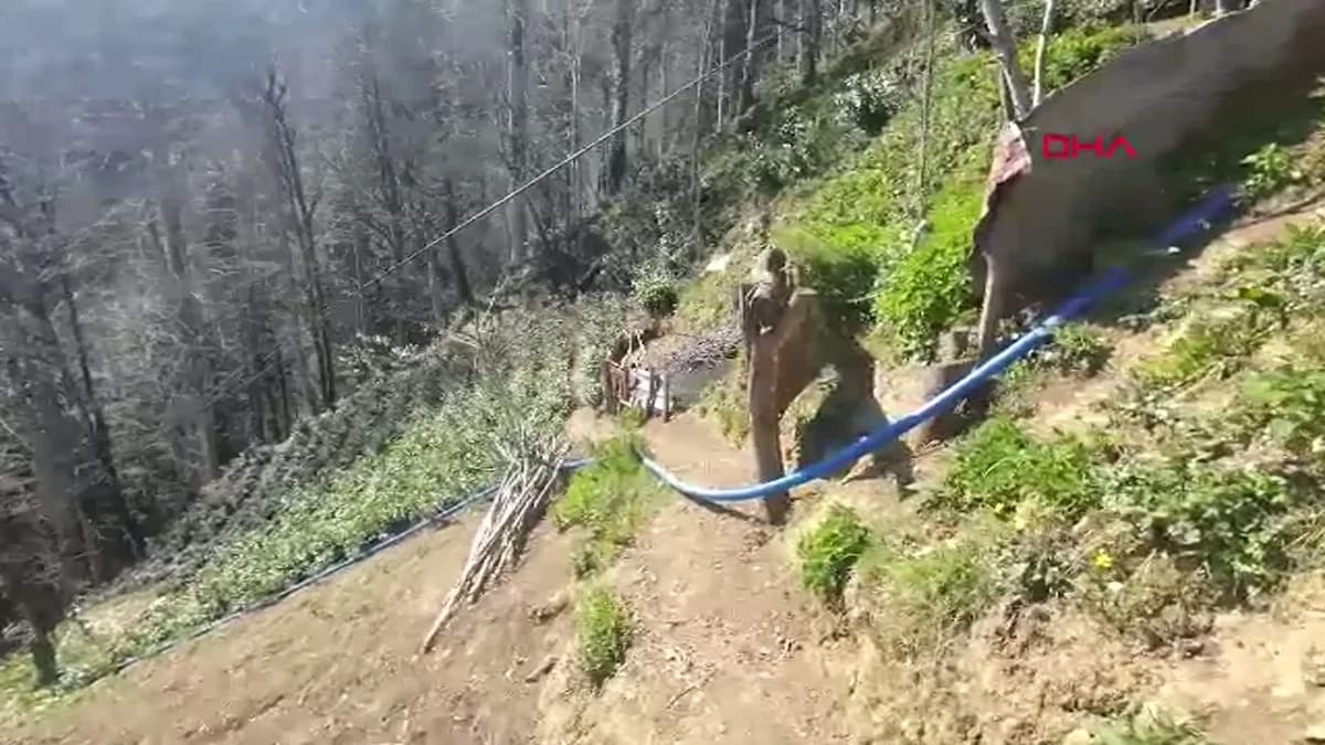 Rize’de Tehlikeli Teleferik Yolculuğu: 82 Yaşındaki Kadın Yardım Bekliyor
