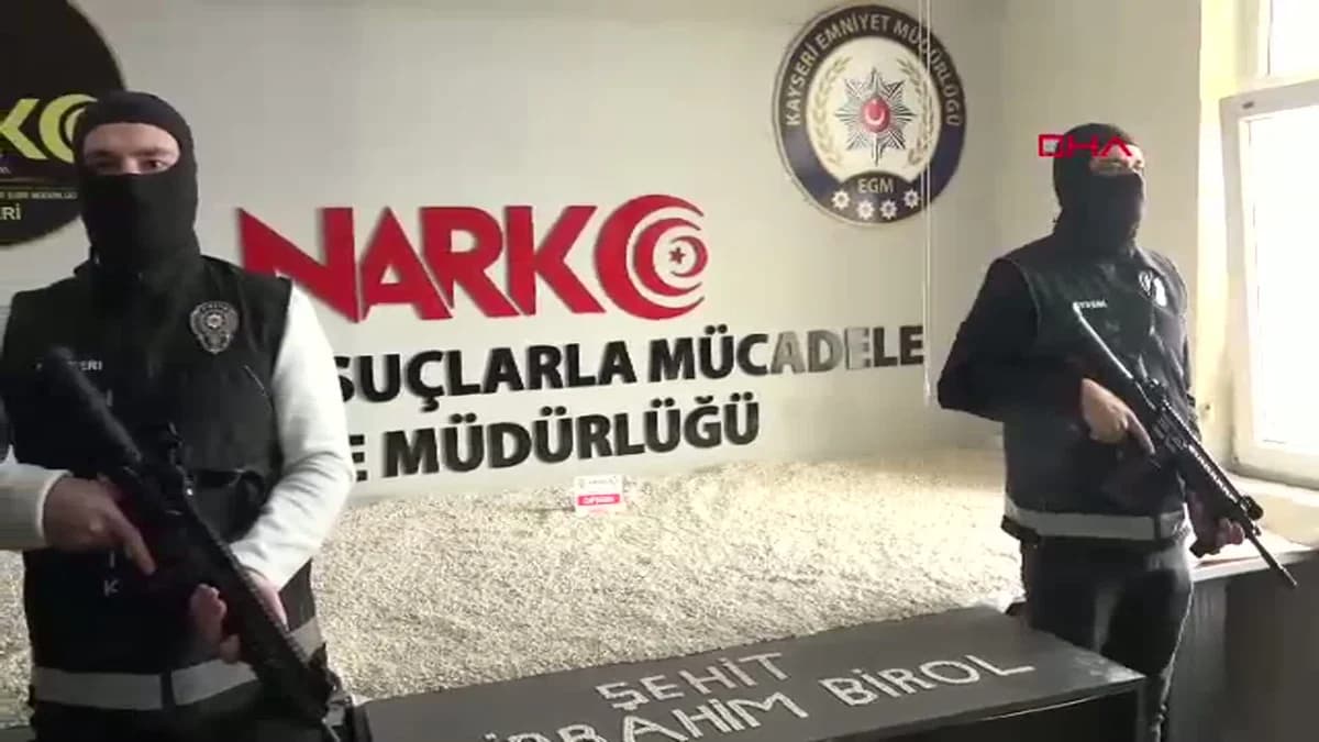 Kayseri’de Uyuşturucu Operasyonu: 1 Milyon 260 Bin Hap Ele Geçirildi