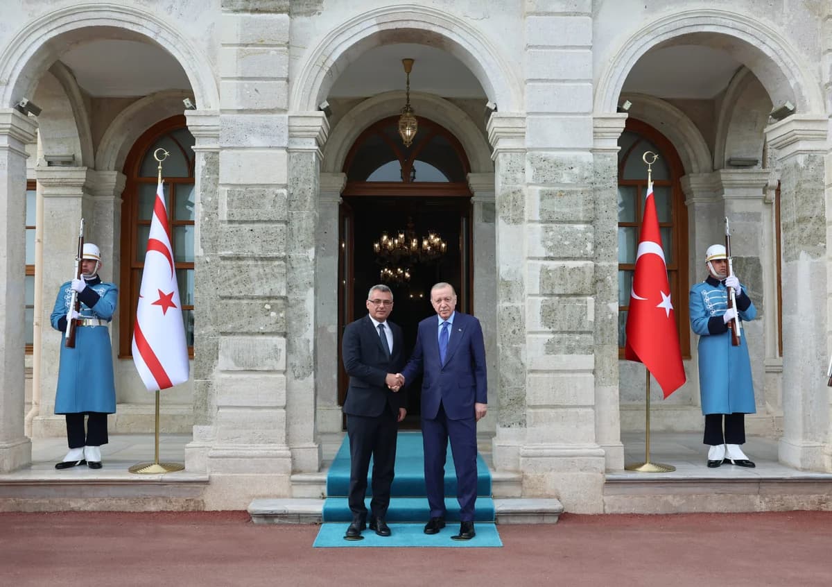 Cumhurbaşkanı Erdoğan, KKTC Cumhurbaşkanı Tufan Erhürman ile Görüştü