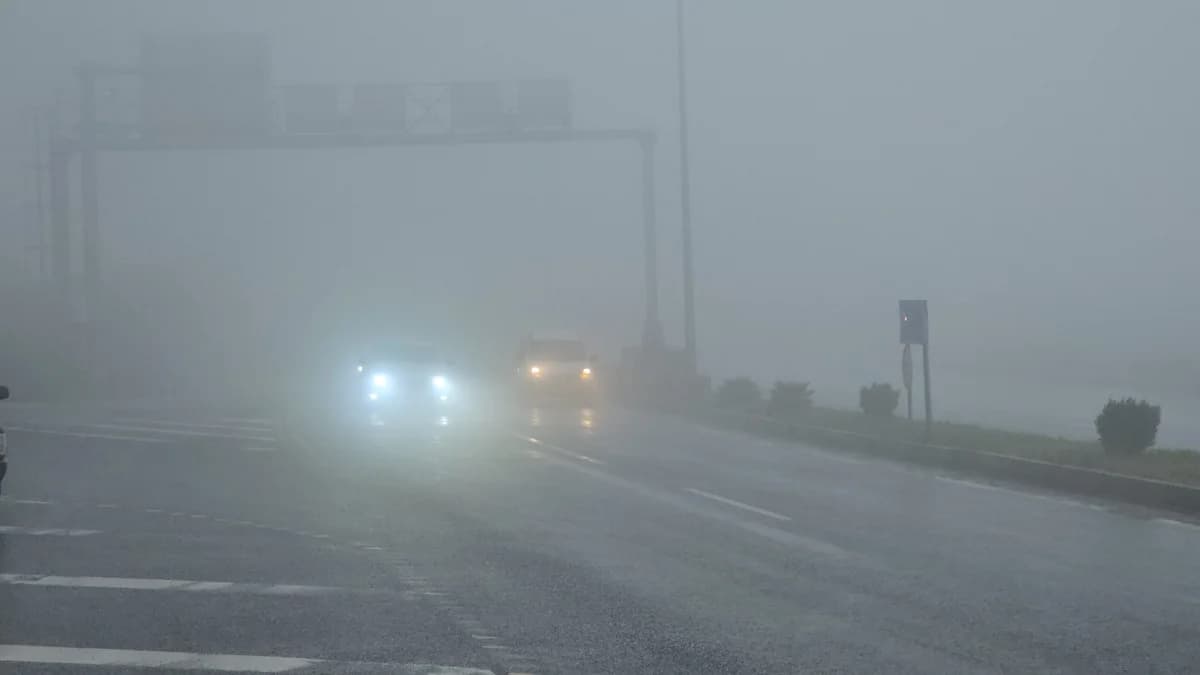 Zonguldak’ta Yoğun Sis Sürücülere Zor Anlar Yaşatıyor