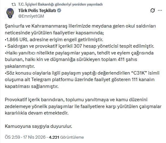 EGM’den Önemli Operasyon: 411 Şüpheli Gözaltına Alındı