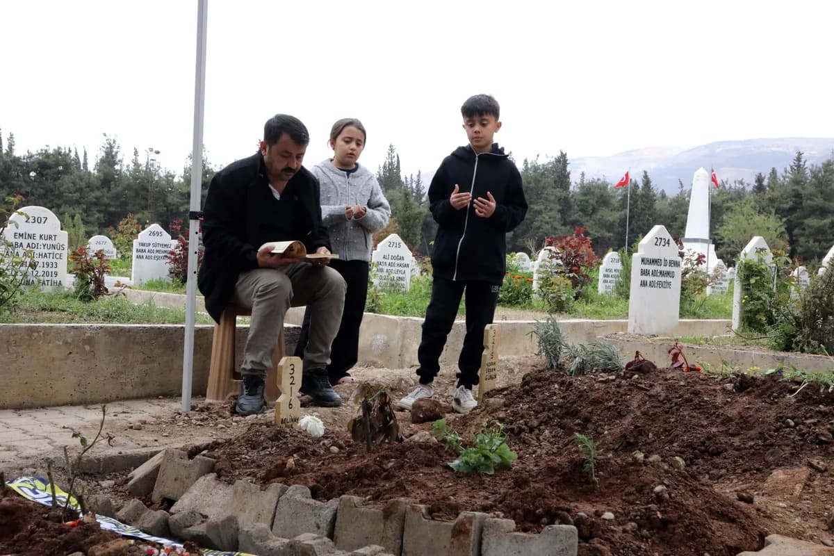 Kahramanmaraş’taki Okul Saldırısında Hayatını Kaybeden Çocukların Mezarı Ziyaret Edildi