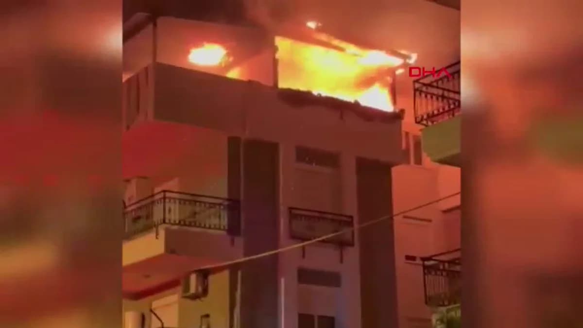 Antalya’da Yangında Mahsur Kalan Kedi ‘Duman’ İtfaiye Ekiplerince Kurtarıldı