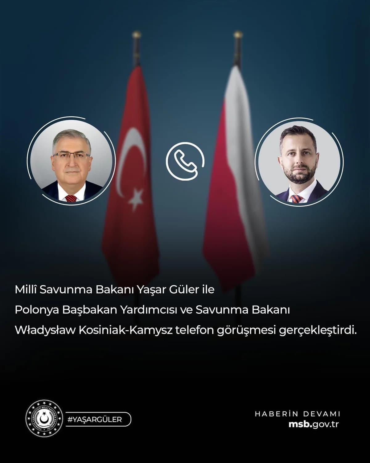 Bakan Güler, Polonya ile Savunma İşbirliğini Güçlendiriyor
