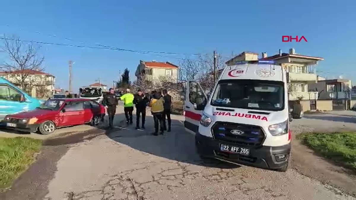 Edirne’de Otomobil Çarpışması: 1 Yaralı