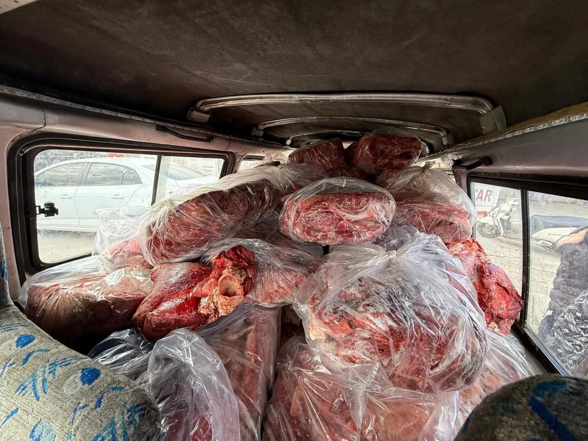 Nizip’te Uygunsuz Koşullarda Taşınan 1,6 Ton Sakatat İmha Edildi