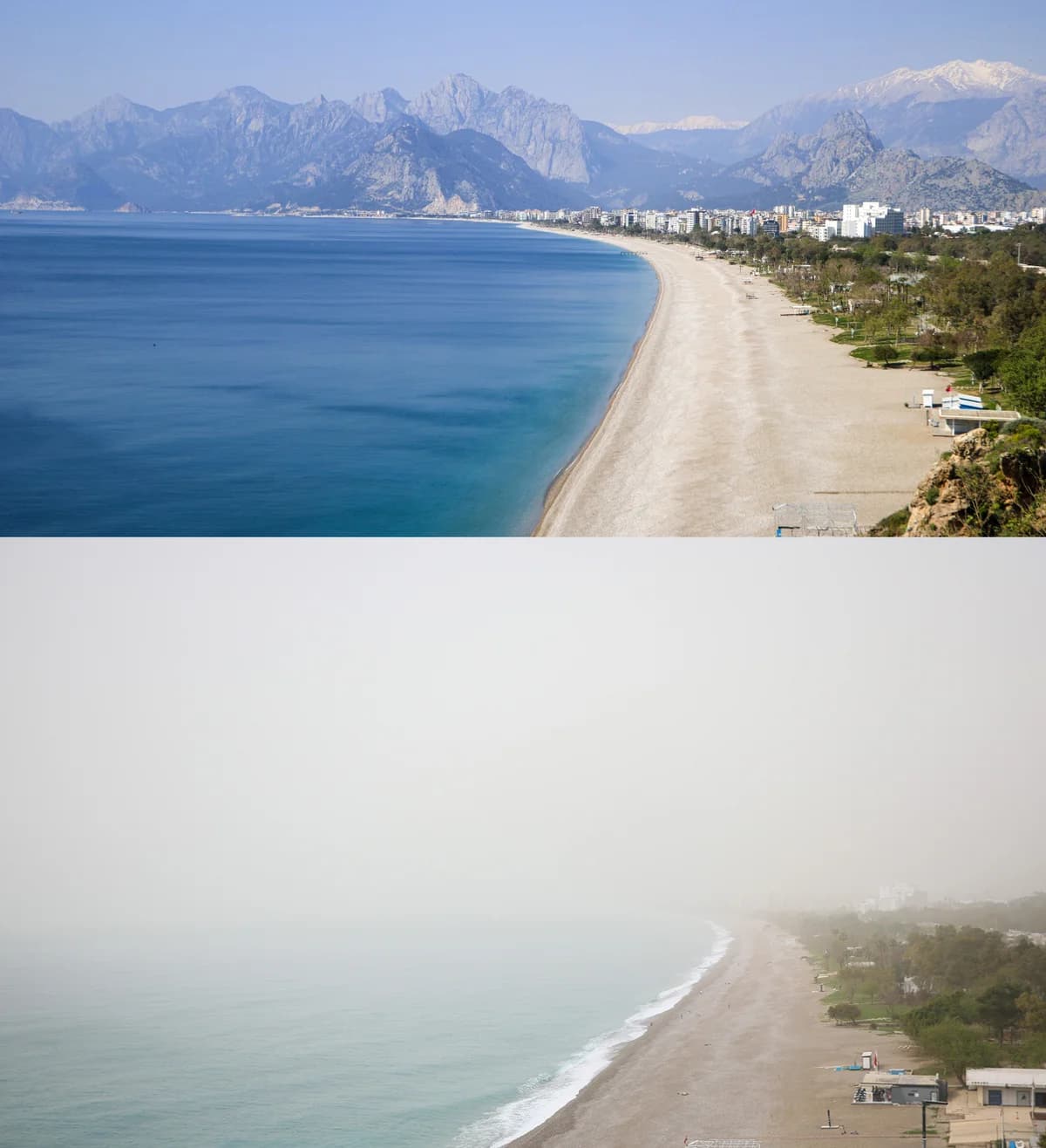 Antalya’da Çöl Tozu Bulutu Hayatı Olumsuz Etkiledi