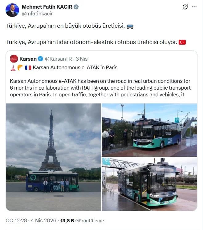 Türkiye, Avrupa’nın En Büyük Otobüs Üreticisi Olma Yolunda