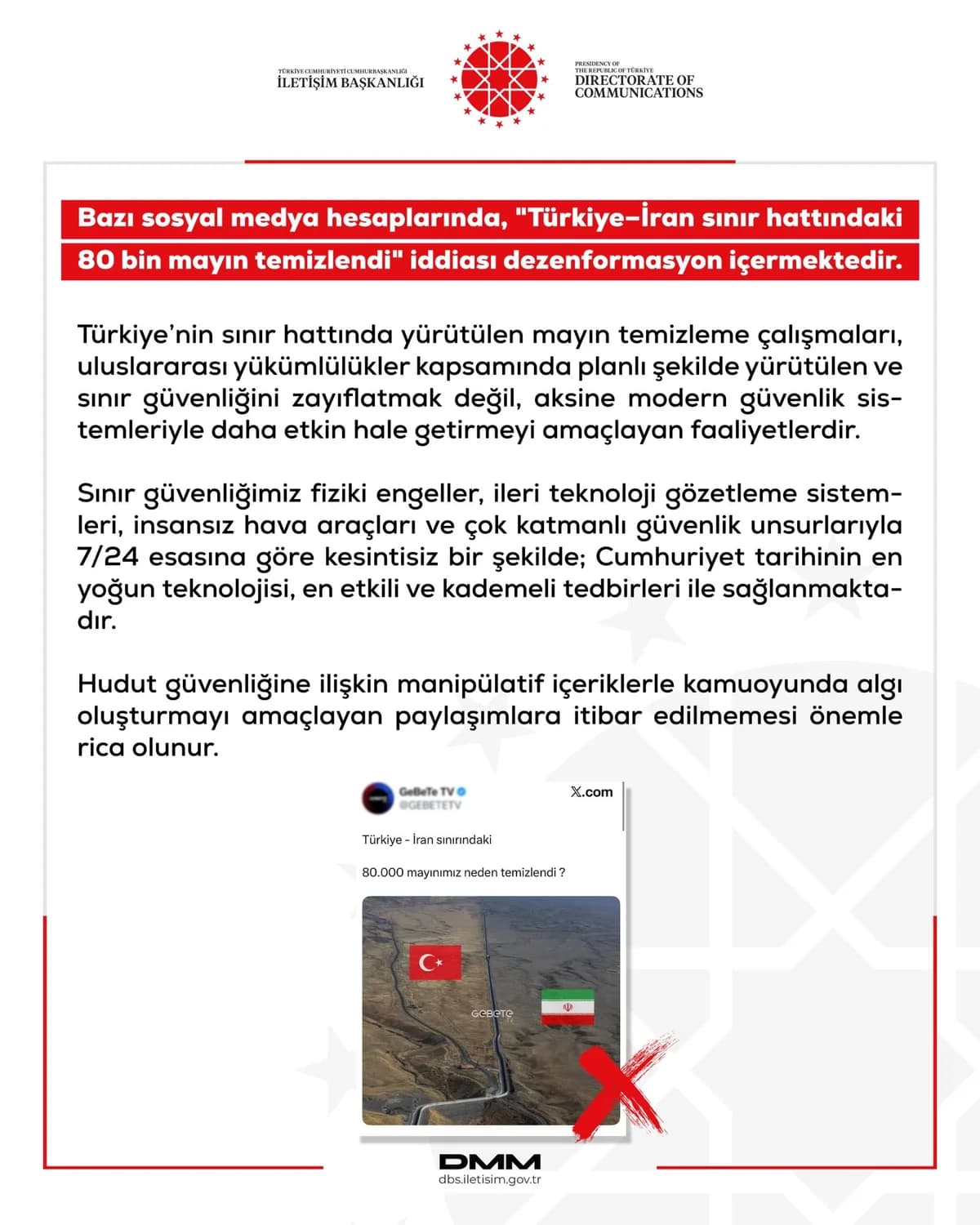 DMM’den Açıklama: ’80 Bin Mayın Temizlendi’ İddiası Gerçek Dışı Çıktı!