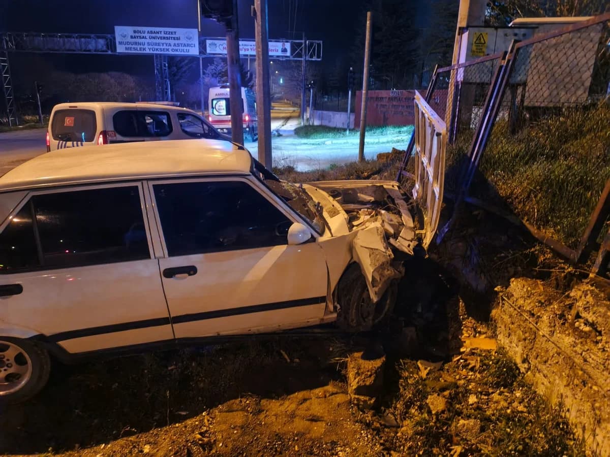 Bolu’da Akılalmaz Kaza: Alkollü ve Ehliyetsiz Sürücü İstinat Duvarına Dalıp 250 Bin TL Ceza Aldı
