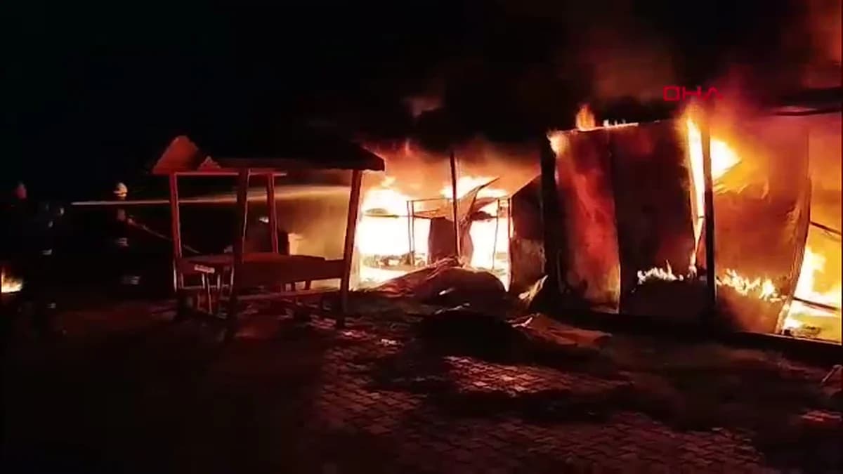Erzincan’da İşçilerin Kaldığı Konteynerlerde Yangın Çıktı