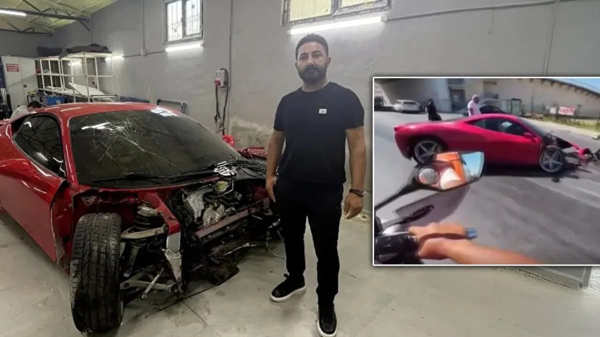 Sercan Türk’ten Ferrari Hamlesi: Kazalı Lüks Otomobili Satın Aldı!