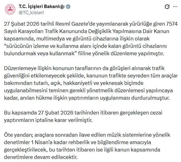 Araçlara Sonradan Eklenen Sistemlerle İlgili Cezalar İptal Edildi