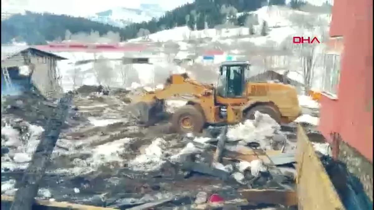 Artvin’de Yangın Felaketi: 1 Ev, 2 Ahır ve 1 Ambar Kül Oldu