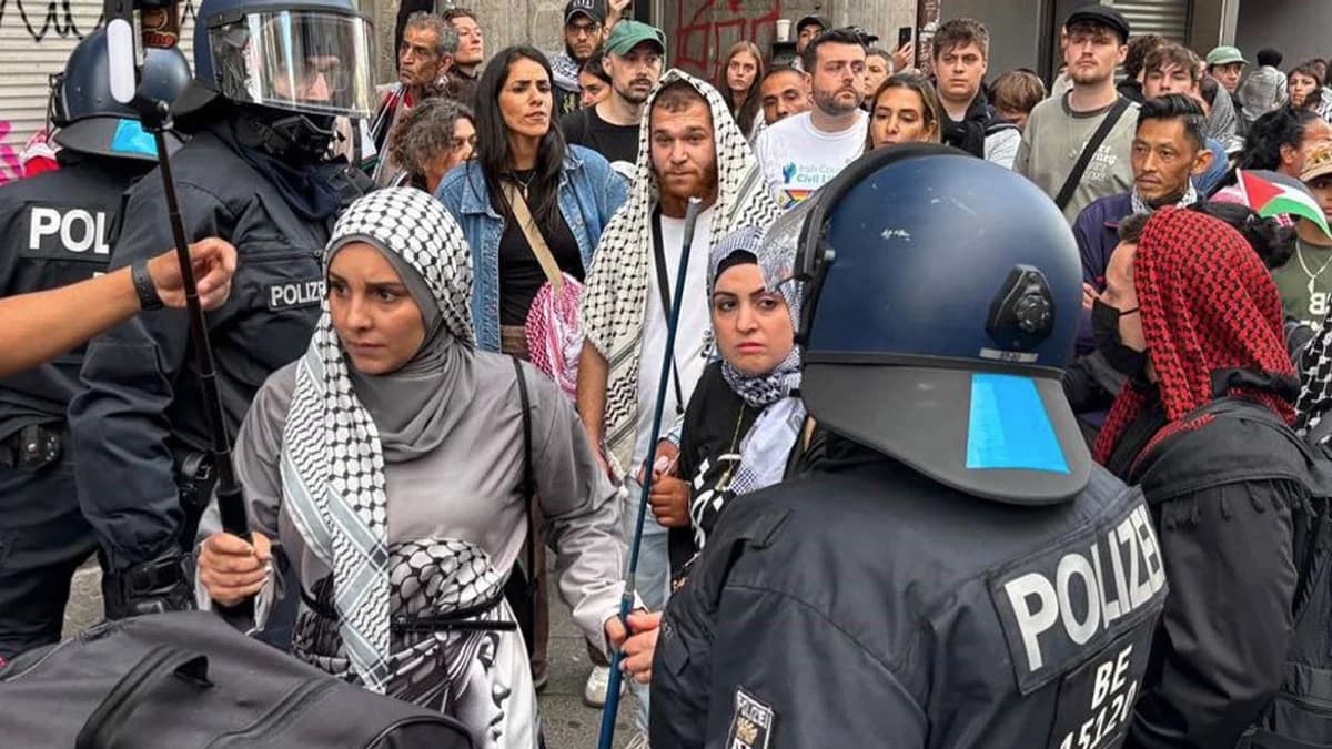 Berlin’de Filistin gösterisine polis müdahalesi: Çok sayıda gözaltı ve yaralı