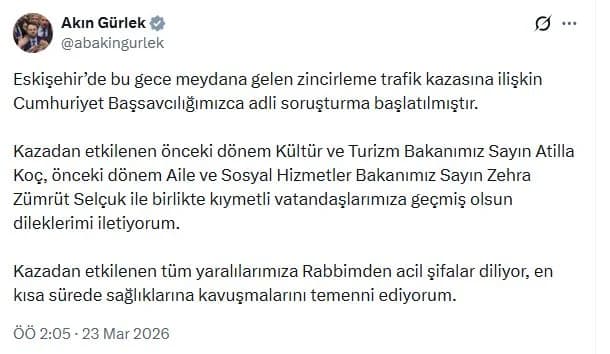 Eskişehir’deki Zincirleme Trafik Kazasında Soruşturma Başlatıldı