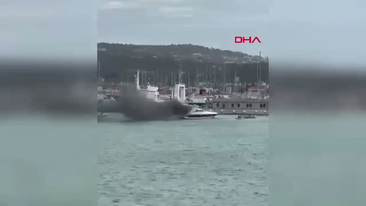 İzmir’de Motoryatta Yangın Paniği