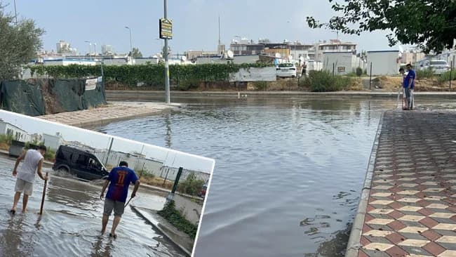 Hatay’da Beklenen Yağış Geldi: Kuraklığa Rağmen Sokaklar Suyla Doldu