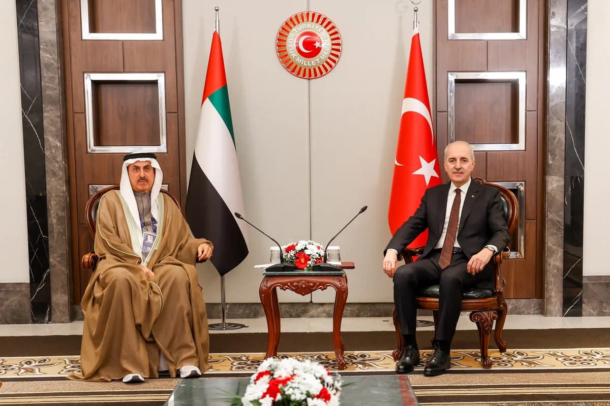 TBMM Başkanı Numan Kurtulmuş, BAE Federal Ulusal Konseyi Başkanı Saqr Ghobash ile Önemli Görüşme Gerçekleştirdi