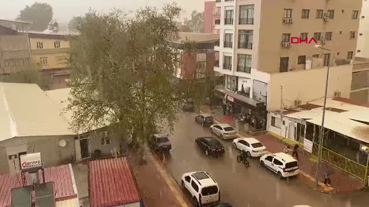 Osmaniye’de Yağmur ve Dolu, Görüş Mesafesini Düşürdü