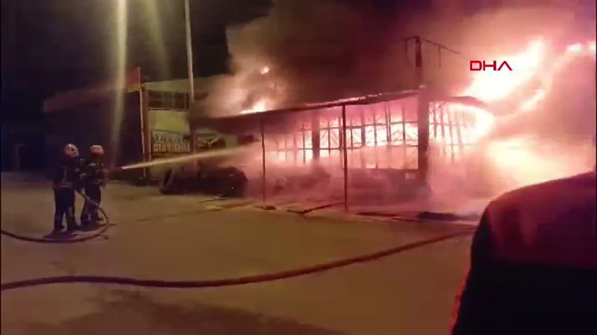Çorum’daki Lastik Dükkanında Korkutan Yangın