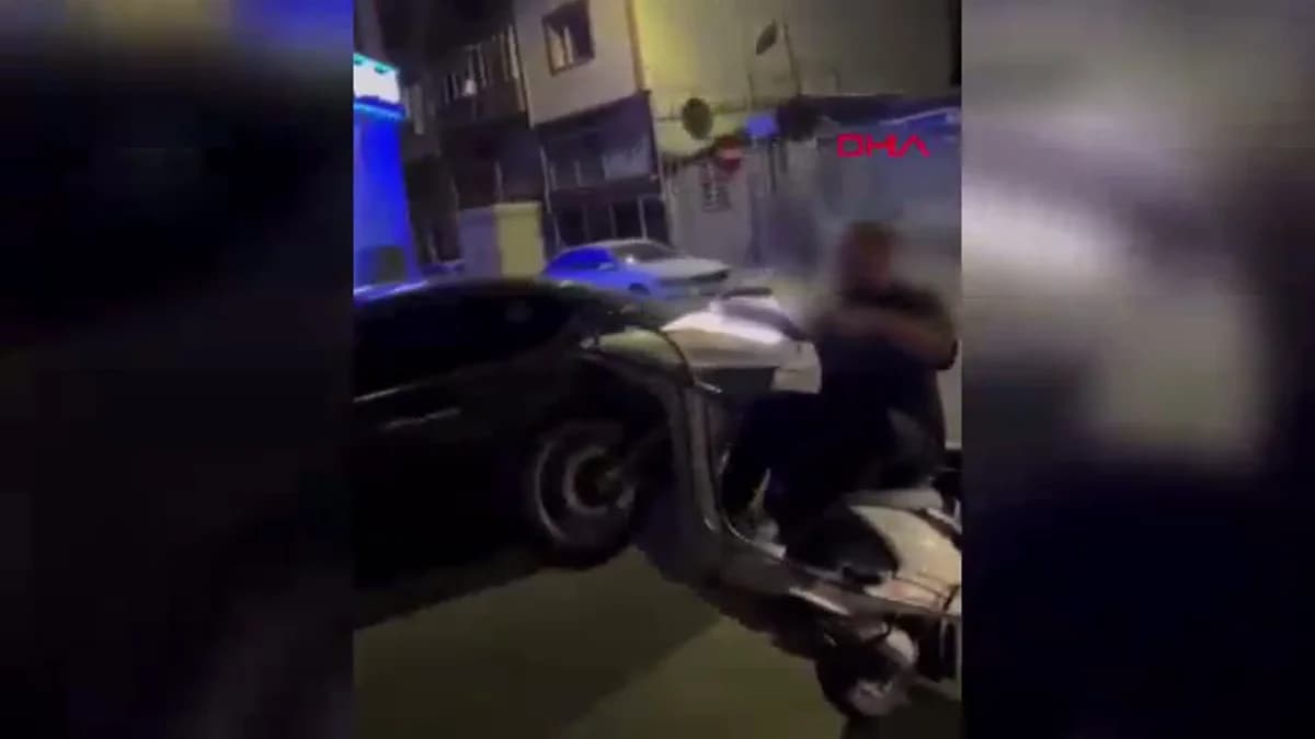 Tekirdağ’da Motosiklet Sürücüsünden Tehlikeli Tek Teker Performansı