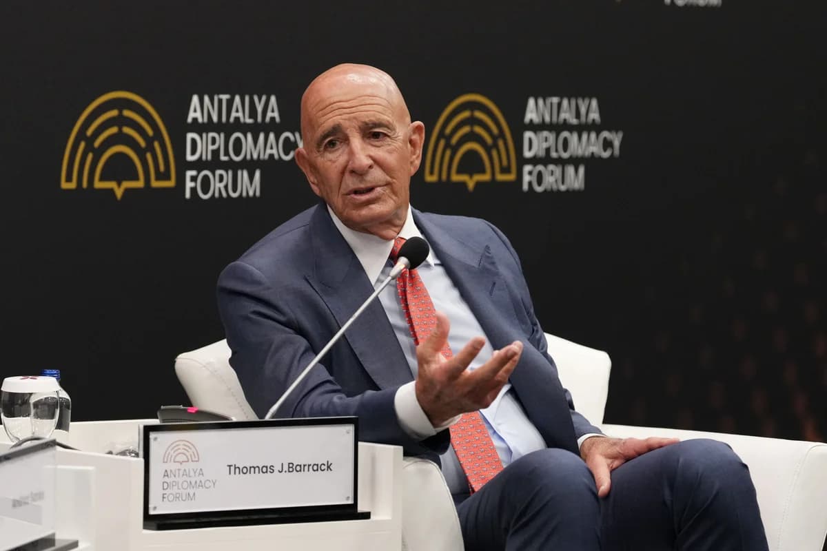 ABD Büyükelçisi Thomas J. Barrack, Antalya Diplomasi Forumu’nda Erdoğan’a Saygı Duyduğunu Belirtti