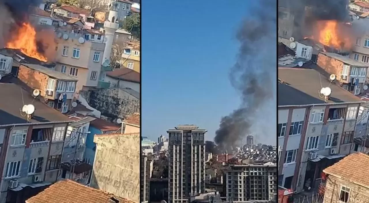 Son Dakika İstanbul'da Yangın Paniği! Beyoğlu'nda Alevler Yükseliyor